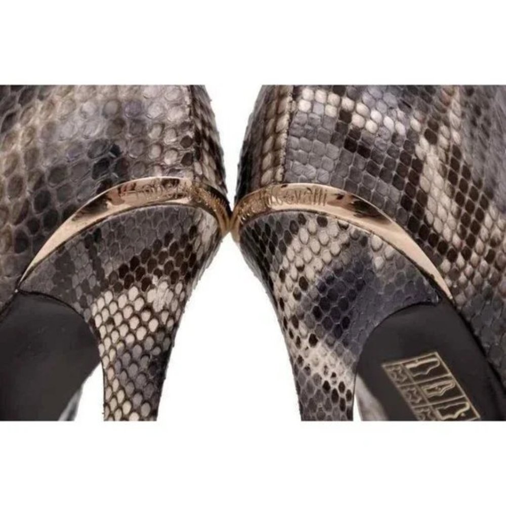 Roberto Cavalli Python Hidden Platform Ankle Boot… - image 6